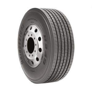 لاستیک بریجستون ژاپن سایز 315/70R22.5 گل 249 مخصوص محور عقب کامیون و تریلی، نمای نزدیک از طرح آج