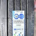 لاستیک کامیونی Fortune تایلند سایز 315/80R22.5 گل جلو، طراحی آج مخصوص فرمان، مناسب تریلی و کامیون سنگین