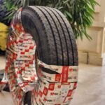 لاستیک ونلی سایز 315/80R22.5 گل جلو پهن، مناسب محور جلو کامیون و تریلی، نمای آج و دیواره تایر